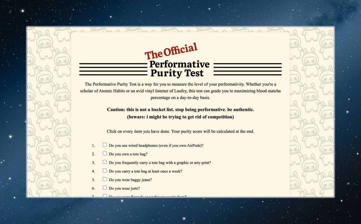 why is there a rice purity test for being performative???