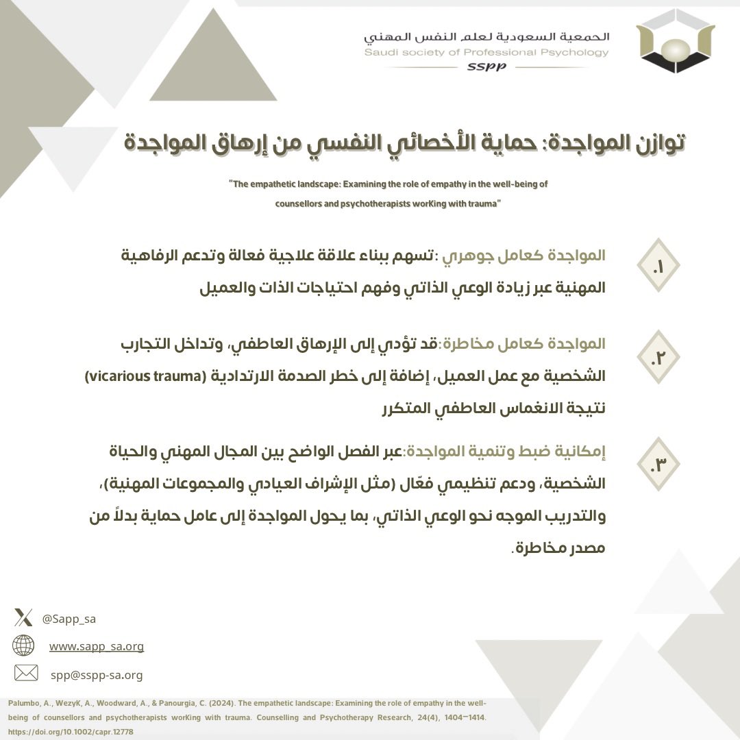 الجمعية السعودية لعلم النفس المهني SSPP tweet media