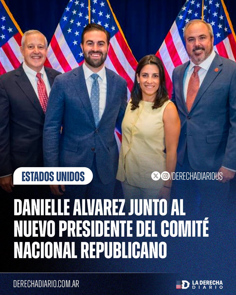 La Derecha Diario Estados Unidos (@derechadiarious) on Twitter photo 🚨🇺🇸 | La asesora senior de Trump y directora de comunicación del Partido Republicano, <a href="/Danielle_Alva/">Danielle Alvarez</a>, participó del acto de traspaso de mando del Comité Nacional Republicano junto al flamante presidente y senador por Florida, Joe Gruters, y al presidente saliente, Michael 🚨🇺🇸 | La asesora senior de Trump y directora de comunicación del Partido Republicano, <a href="/Danielle_Alva/">Danielle Alvarez</a>, participó del acto de traspaso de mando del Comité Nacional Republicano junto al flamante presidente y senador por Florida, Joe Gruters, y al presidente saliente, Michael