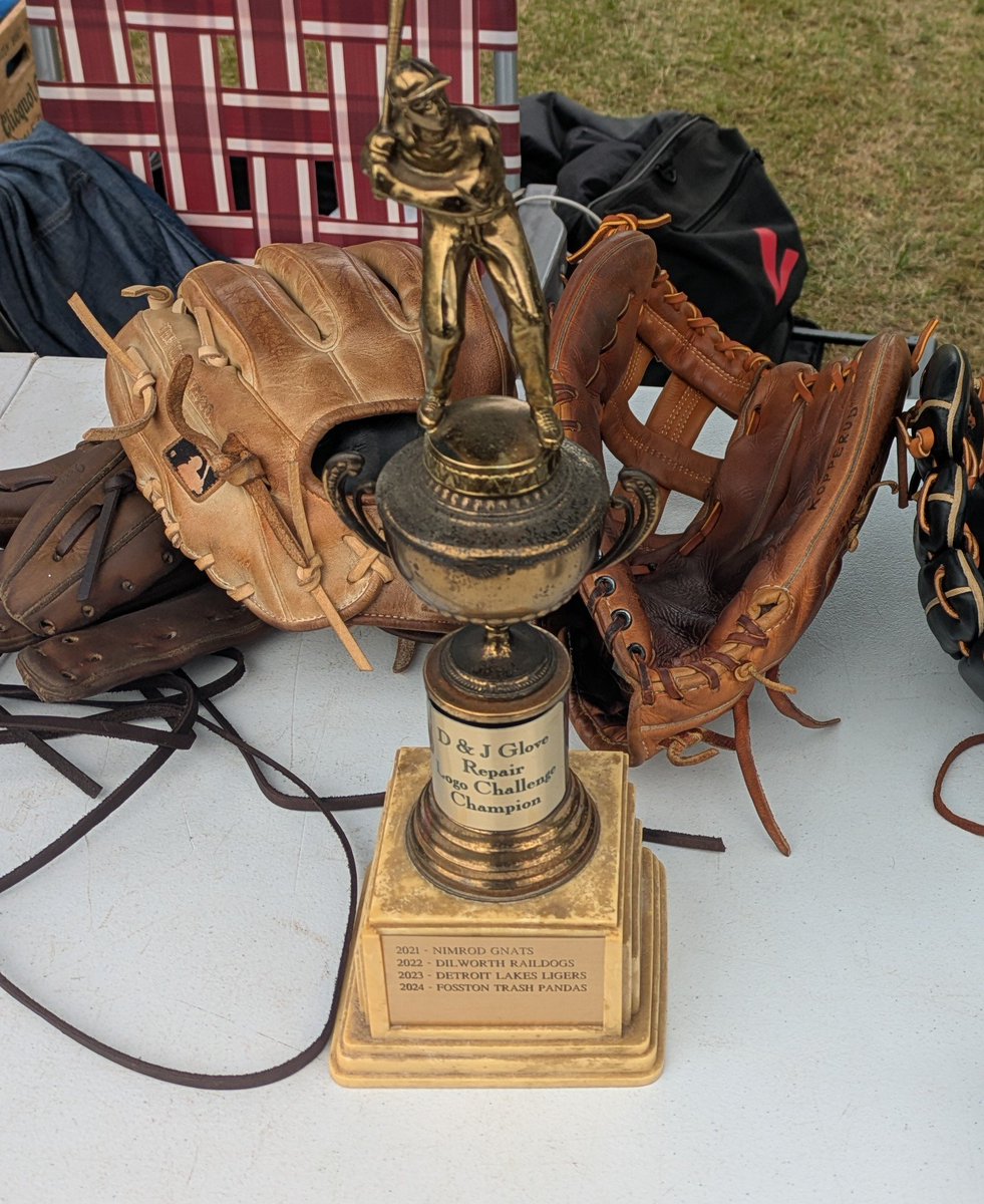 Here is the final four of the D&amp;J Logo Challenge. The polls of the two match-ups will post Sunday evening. I have the traveling trophy today in Brownton.
<a href="/MinnBaseball/">Minnesota Baseball Association</a> <a href="/mntownball25/">mntownball25</a> 
#djlogochallenge 
<a href="/FosTrashpandas/">Fosston Trash Pandas</a> 
<a href="/MilltownOutlaws/">MilltownOutlaws</a> 
<a href="/kernelsball/">Cokato Kernels</a> 
<a href="/DLLigers/">The Detroit Lakes Ligers</a>