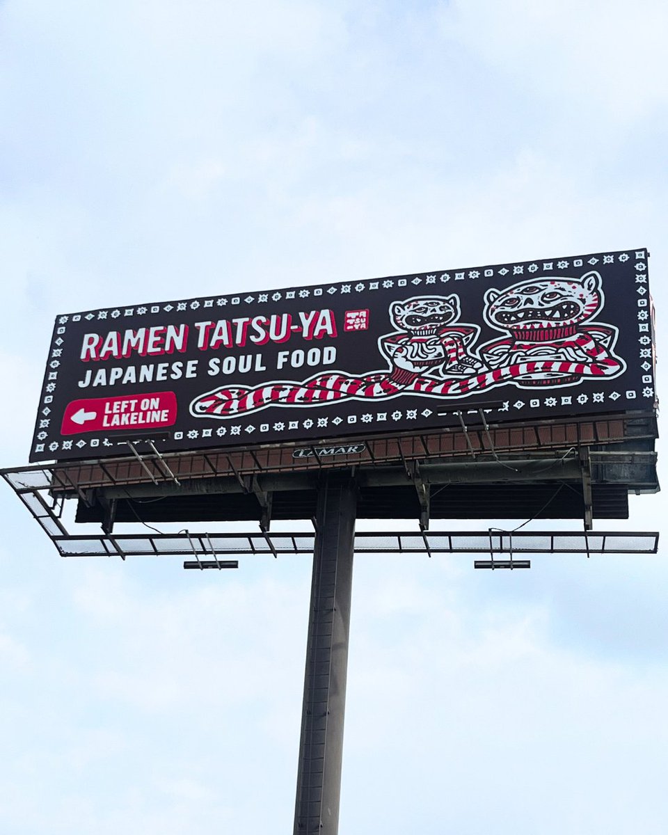 Our three-eyed monsters are watching over 183. 👀 Say hi to the Lakeline crew—tell ’em the billboard sent you.

Shoutout to Michael Sieben for this epic piece.