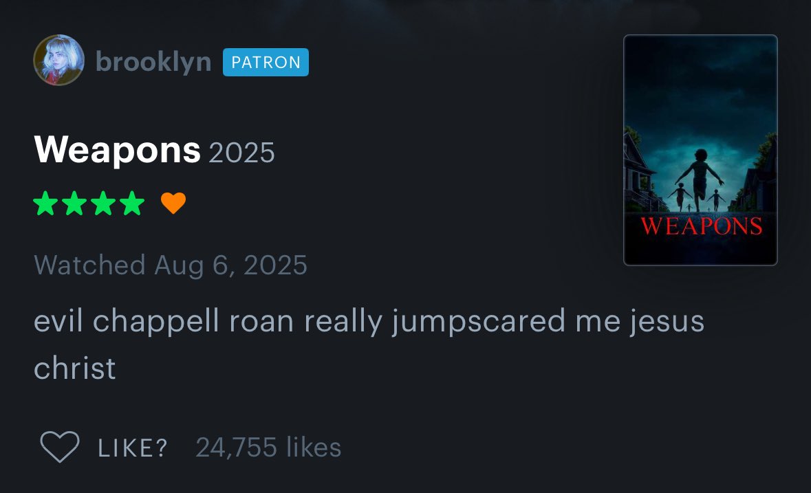 🇨🇦letterboxd reviews with threatening auras (@letterboxdauras) on Twitter photo 
