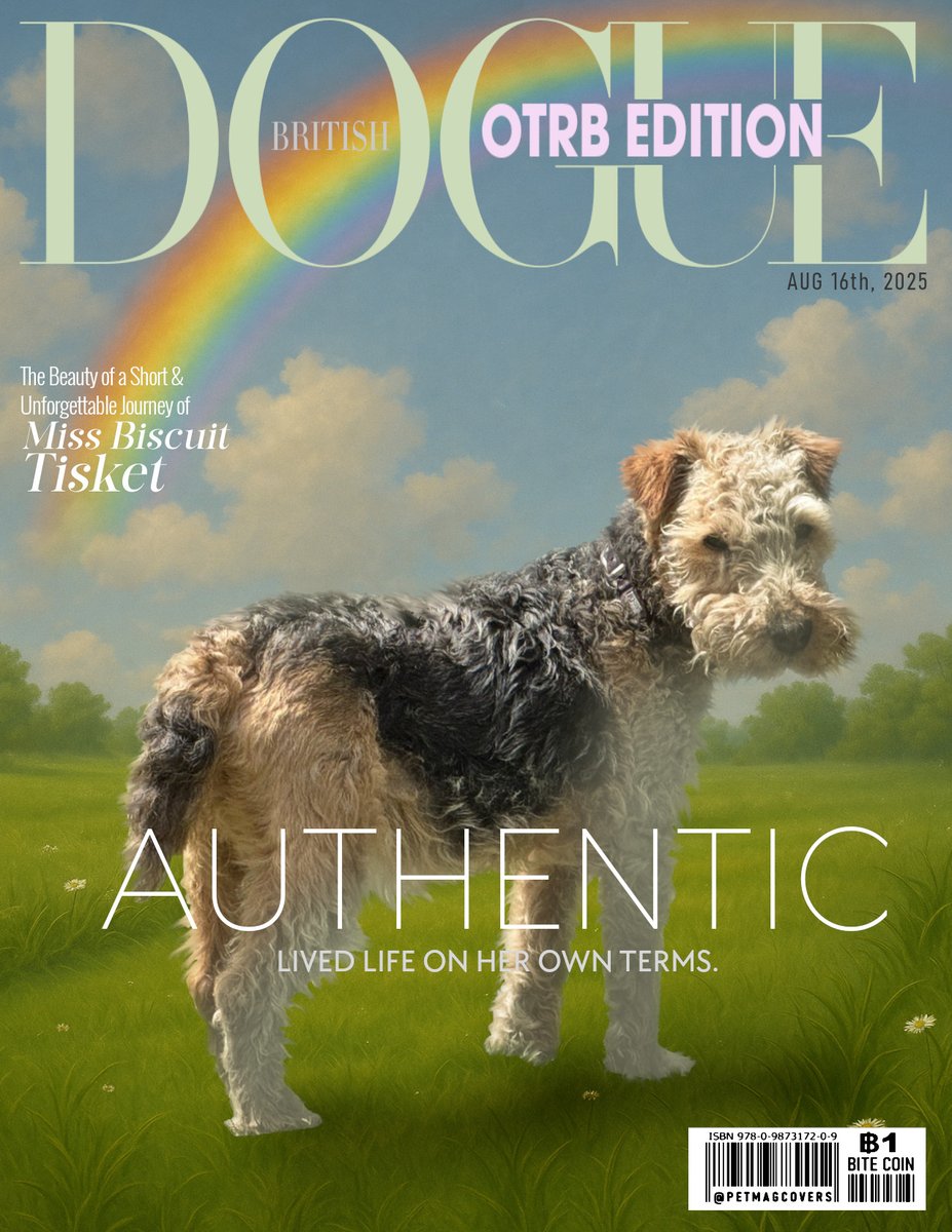 To <a href="/BiscuitTisket/">Luka and Mrs Fluff</a> 's owner, Please accept my condolences for your loss.  May the cherished memories you shared with us bring you comfort during this difficult time.

Biscuit Tisket [Miss] Farewell.

#DOGUE #Magazine #Cover #Tribute #Dogs #OTRB