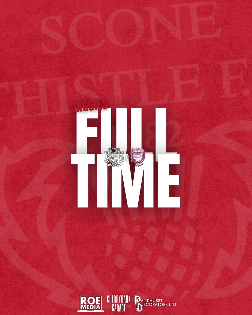 Scone Thistle FC (@sconethistlefc) on Twitter photo 4:15pm - Full-time:
FT | Scone Thistle JFC 1 - 6 Arbroath Victoria JFC
Tough afternoon for the Jaggies. We go again on Wednesday, home to Forfar Utd.
โฌ ๐๐ผ๐๐พ๐๐ฟ๐ผ๐ ๐๐๐๐๐๐๐๐
๐จ๐ผโ๐ป Roe Media
๐ Cherrybank Garage
๐๏ธ Pankhurst Decorators
๐ดโซ๏ธ | #TheJaggies 4:15pm - Full-time:
FT | Scone Thistle JFC 1 - 6 Arbroath Victoria JFC
Tough afternoon for the Jaggies. We go again on Wednesday, home to Forfar Utd.
โฌ ๐๐ผ๐๐พ๐๐ฟ๐ผ๐ ๐๐๐๐๐๐๐๐
๐จ๐ผโ๐ป Roe Media
๐ Cherrybank Garage
๐๏ธ Pankhurst Decorators
๐ดโซ๏ธ | #TheJaggies