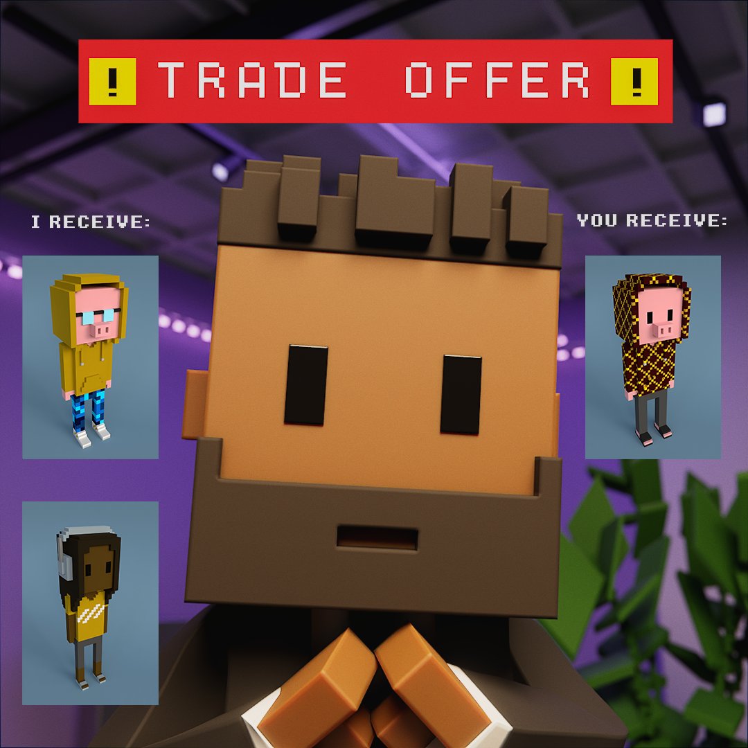The sixth daily MeebCo Upcycling trade has been executed!   

MeebCo received Meebits #16912 and #18853 in exchange for #8463, a Luxe Hoodie Up Pig. We'll be back again tomorrow ♻️