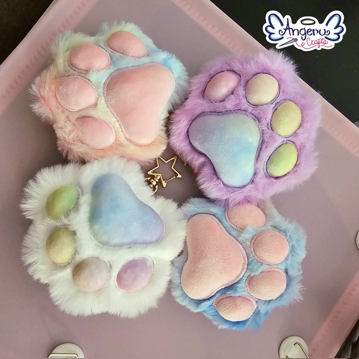 Angeru_Crafts's tweet photo. Colorful fluffy beans🌈✨️🐾 https://t.co/u7iSRNIrv6