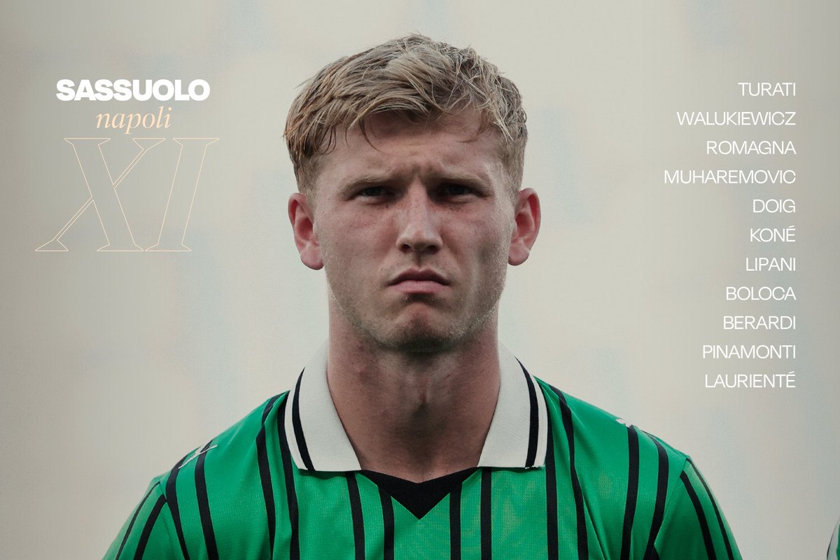 SassuoloUS's tweet photo. 𝗦𝗧𝗔𝗥𝗧𝗜𝗡𝗚 𝑿𝑰 🖤💚

#SassuoloNapoli 
#ForzaSasol https://t.co/8qIsVyacJU