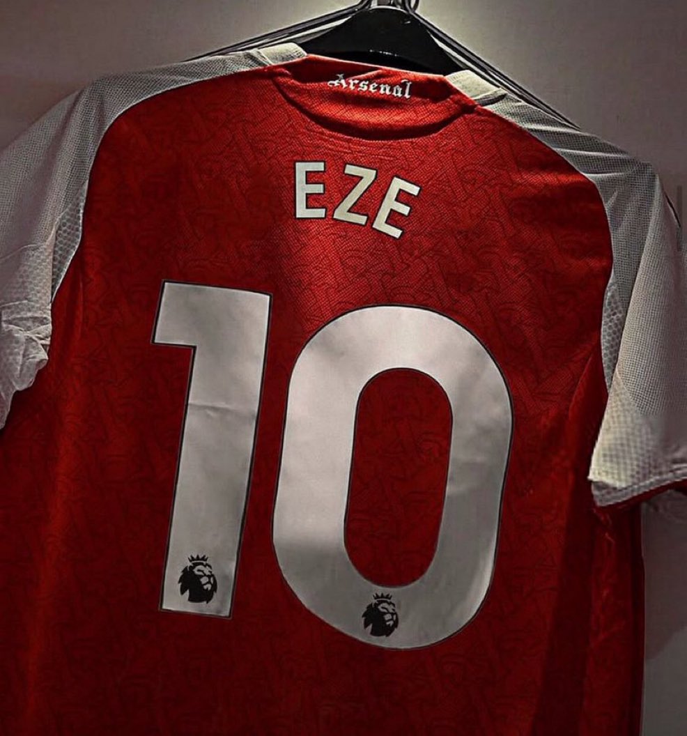 Confirmed 👍🏾 Eze will wear the number #10 shirt at Arsenal