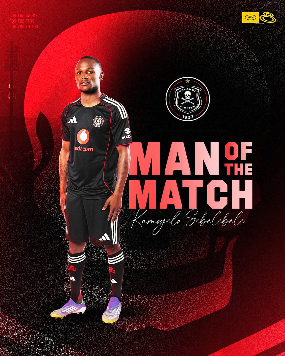 Orlando Pirates (@orlandopirates) on Twitter photo โ ๏ธ ๐คด๐พ Man of the Match | Kamogelo Sebelebele
FT | <a href="/Masandawana/">Mamelodi Sundowns FC</a> 1 (1) - 1 (4) <a href="/orlandopirates/">Orlando Pirates</a>
โซโช๐ดโญ
#MatchDay
#OrlandoPirates
#OnceAlways โ ๏ธ ๐คด๐พ Man of the Match | Kamogelo Sebelebele
FT | <a href="/Masandawana/">Mamelodi Sundowns FC</a> 1 (1) - 1 (4) <a href="/orlandopirates/">Orlando Pirates</a>
โซโช๐ดโญ
#MatchDay
#OrlandoPirates
#OnceAlways