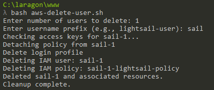 pisyek's tweet image. Tgh prepare skrip AWS untuk bengkel AWS minggu depan.
Guna aws cli je nak create user and delete user. Senang. Hehehe.
#bengkelAWS
#CodingMadeEasy