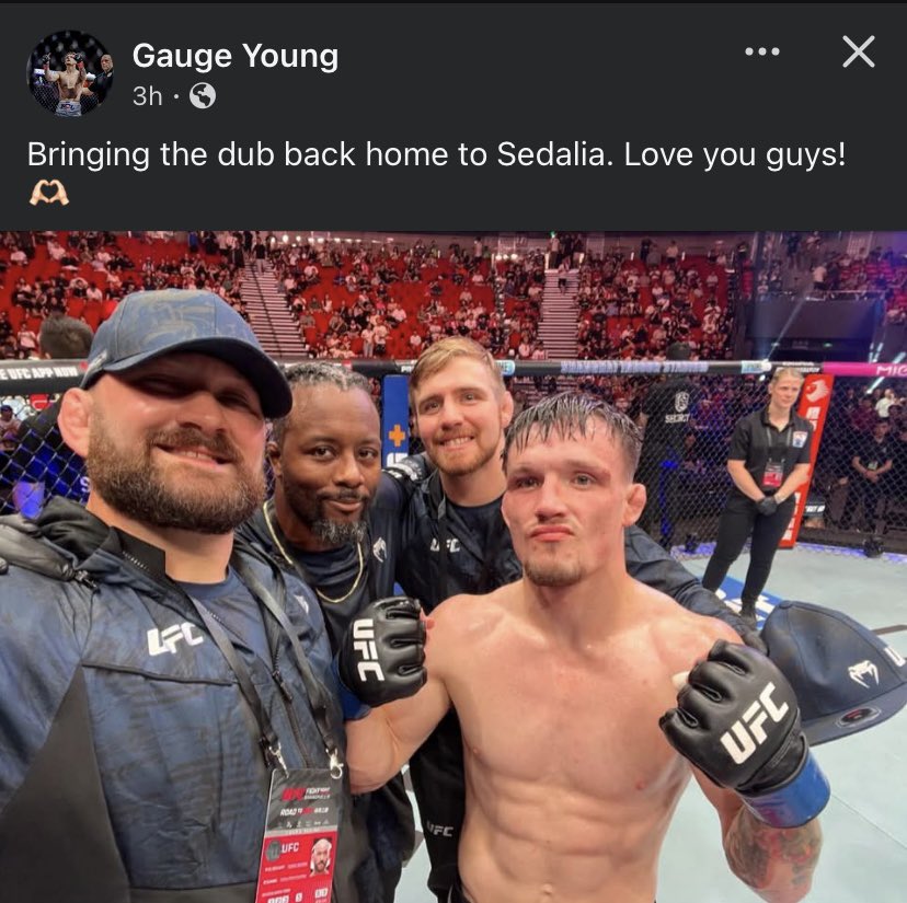 A message from Gauge Young via his Facebook page: