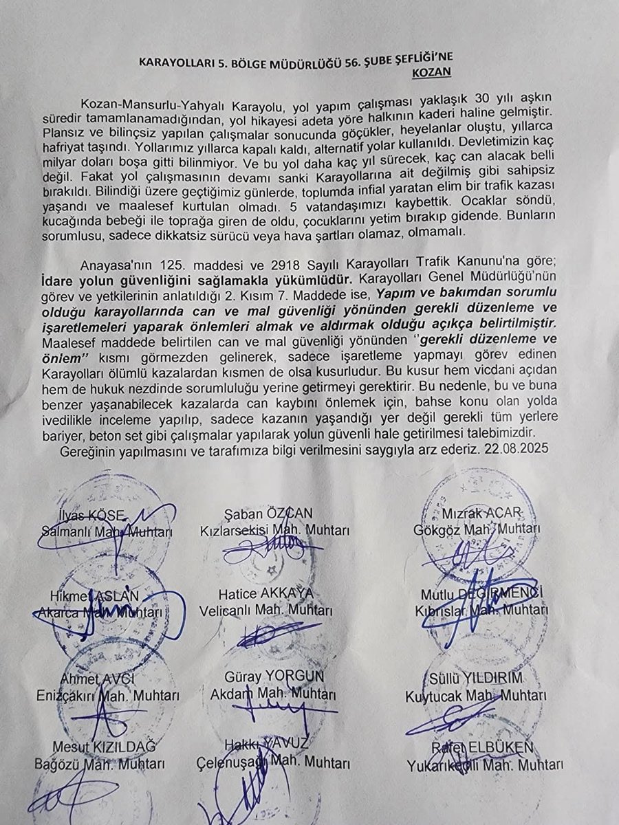 Çok yakin zamanda biteceği sözü verilen ama yakın zamanda hayatların bitmesine sebep olan yol, daha da çok can alacağa benziyor. Kozana sahip çık 
#kozan #mansurlu #kayseri #yol <a href="/TBMMGenelKurulu/">TBMM Genel Kurulu</a> <a href="/NumanKurtulmus/">Numan Kurtulmuş</a> <a href="/RTErdogan/">Recep Tayyip Erdoğan</a> <a href="/dbdevletbahceli/">Devlet Bahçeli</a> <a href="/Tamer_Dagli/">Tamer Dağlı 🇹🇷</a>