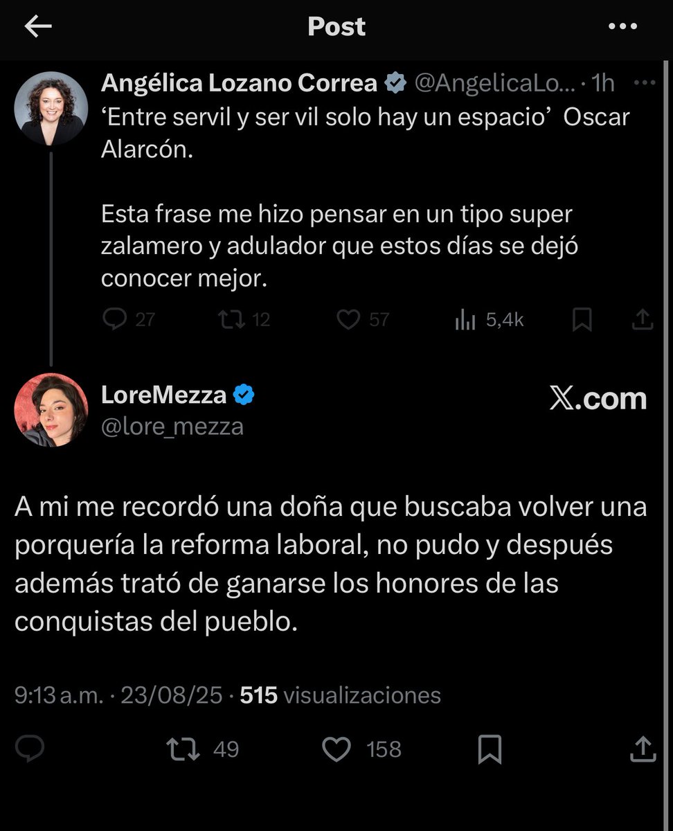 LoreMezza (@lore_mezza) on Twitter photo Me bloqueó la <a href="/AngelicaLozanoC/">Angélica Lozano Correa</a> no soportan es nada
Y recuerda bebé, no votes por Angelica Lozano 😘 Me bloqueó la <a href="/AngelicaLozanoC/">Angélica Lozano Correa</a> no soportan es nada
Y recuerda bebé, no votes por Angelica Lozano 😘