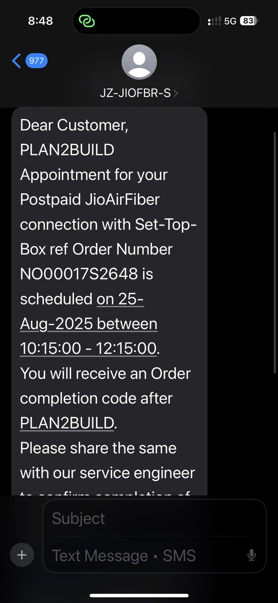 SukhdevBhatia's tweet photo. @reliancejio @JioCare The services are worst as I am struggling for the installation of   AirFiber from last 20 days. KYC is done on 14th Aug’25 and now the persons are not responding. Requesting the refund 
#Jiofroud #JioAirFiber #Jiofibre #JioFinance https://t.co/4kRdmn4Aye