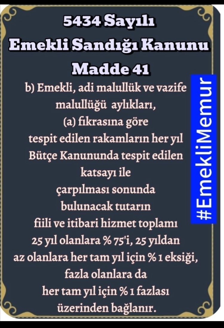 Tayhan Gök (@tayhangok) on Twitter photo <a href="/scilesiz52/">Emekli Yargıtay Üyesi Seyfettin ÇİLESİZ</a> Yasa bile KORUMUYOR 👀
#EmekliMemur u Yasa bile korumuyor.
Memur Emeklisini kim koruyacak?
SEYYANEN HAKKIMIZ nerede?
#MemurEmeklisineAdalet
👇
<a href="/RTErdogan/">Recep Tayyip Erdoğan</a> <a href="/tcbestepe/">T.C. Cumhurbaşkanlığı</a> <a href="/Akparti/">AK Parti</a>
<a href="/isikhanvedat/">Prof. Dr. Vedat Işıkhan</a> <a href="/TBMMGenelKurulu/">TBMM Genel Kurulu</a> <a href="/memetsimsek/">Mehmet Simsek</a> <a href="/MHP_Bilgi/">MHP</a>
<a href="/AYMBASKANLIGI/">Anayasa Mahkemesi</a> <a href="/scilesiz52/">Emekli Yargıtay Üyesi Seyfettin ÇİLESİZ</a> Yasa bile KORUMUYOR 👀
#EmekliMemur u Yasa bile korumuyor.
Memur Emeklisini kim koruyacak?
SEYYANEN HAKKIMIZ nerede?
#MemurEmeklisineAdalet
👇
<a href="/RTErdogan/">Recep Tayyip Erdoğan</a> <a href="/tcbestepe/">T.C. Cumhurbaşkanlığı</a> <a href="/Akparti/">AK Parti</a>
<a href="/isikhanvedat/">Prof. Dr. Vedat Işıkhan</a> <a href="/TBMMGenelKurulu/">TBMM Genel Kurulu</a> <a href="/memetsimsek/">Mehmet Simsek</a> <a href="/MHP_Bilgi/">MHP</a>
<a href="/AYMBASKANLIGI/">Anayasa Mahkemesi</a>