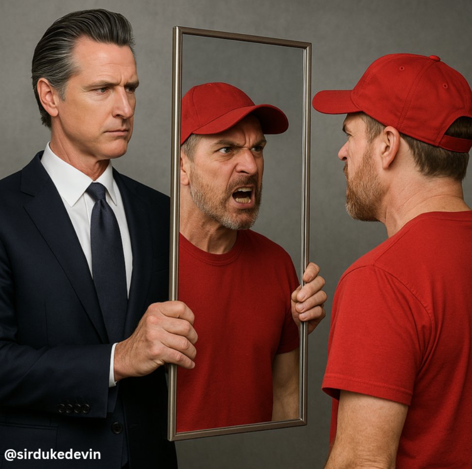sirDukeDevin's tweet image. Gov. Newsom is simply holding up a mirror.
