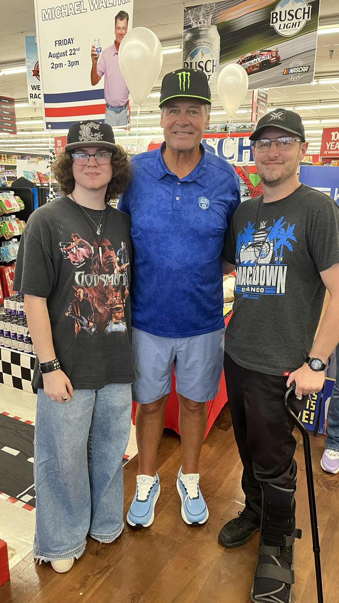 Jesse Striewski (@jessestriewski) on Twitter photo The races are officially on in #Daytona this weekend, and my kid <a href="/JacobStriewski/">jacob striewski</a> and I were able to catch up with <a href="/NASCAR/">NASCAR</a> legend <a href="/MW55/">Michael Waltrip</a> at the local <a href="/WinnDixie/">Winn-Dixie</a> yesterday! #MichaelWaltrip #NASCAR #WinnDixie #MichaelWaltripBrewing #DaytonaBeach #Wawa250 #JacobStriewski The races are officially on in #Daytona this weekend, and my kid <a href="/JacobStriewski/">jacob striewski</a> and I were able to catch up with <a href="/NASCAR/">NASCAR</a> legend <a href="/MW55/">Michael Waltrip</a> at the local <a href="/WinnDixie/">Winn-Dixie</a> yesterday! #MichaelWaltrip #NASCAR #WinnDixie #MichaelWaltripBrewing #DaytonaBeach #Wawa250 #JacobStriewski
