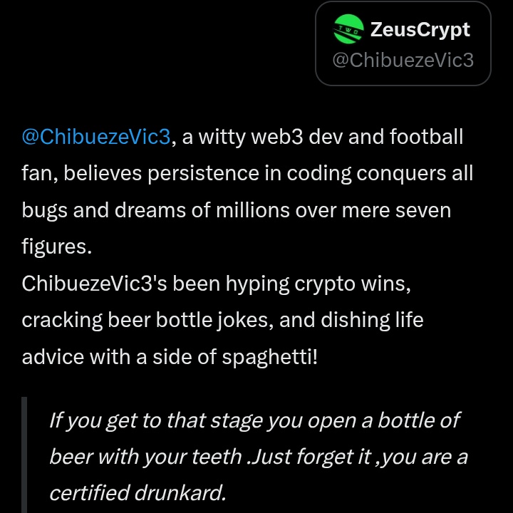 Dr.Zeus🧑💻🩺 (@chibuezevic3) on Twitter photo See what grok said about me😂 See what grok said about me😂