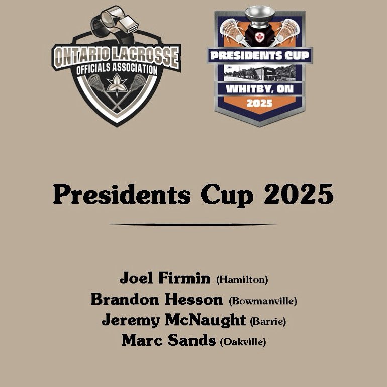 Next up, the Presidents! Best of luck Joel, Brandon, Jeremy &amp; Marc. 
A great crew lead by OIC Andrew Ecclestone.