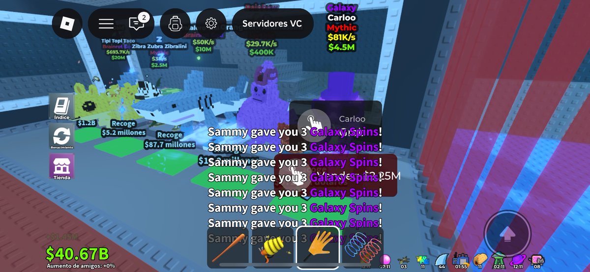Cielou_1's tweet photo. Compré server priv y a la mera hora tuve que entrar a server publico. A pesar de eso y que me robaron 2 veces, solo tengo que decir, BRODEEER QUE BRUTAAAAL QUE INCREÍBLE, GRACIAS @SpyderSammy juego roblox hace años, es increíble ver este nuevo nivel 🥹 https://t.co/rEXnpF8dTC