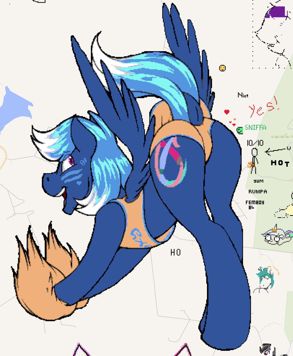 drip_unfiltered's tweet photo. After endless pixels and many setbacks— it’s finally completed!! Cheerleader Noxy butt on Wplace! And it’s honestly thanks to so many of you who helped add pixels and paint! Thank you all so much!! 

Also, lol to the strangers who really seem to like Noxy’s butt haha! https://t.co/q7IiowWlBN