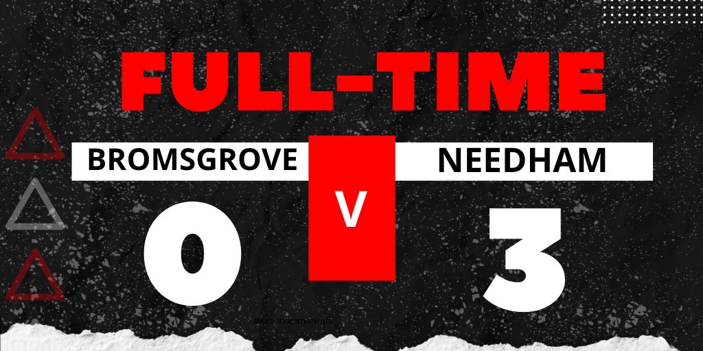 needhammktfc's tweet image. FT: Bromsgrove 0-3
Needham 

What bad record? Excellent performance on the road with 3 points coming back to Suffolk 😍

#NeedhamMarketFC