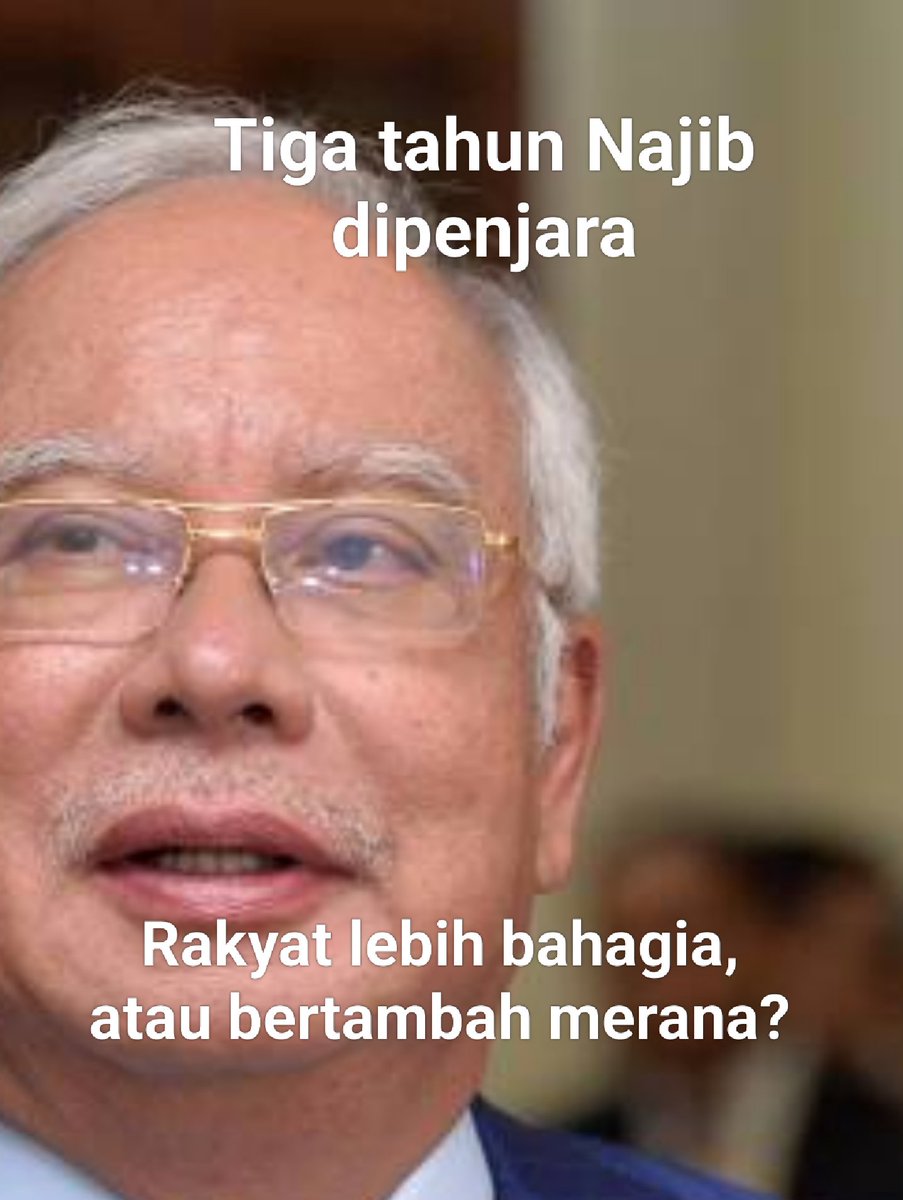 IniWorang's tweet photo. Tiga tahun Najib dipenjara 
Saya mahu bertanya
Rakyat lebih bahagia 
Atau bertambah merana?

Hakim suruh masuk sana 
Semua kena terima
Tetapi Adendum itu nyata
Kenapa ia dilayan berbeza? https://t.co/F4Xj8Xsd49