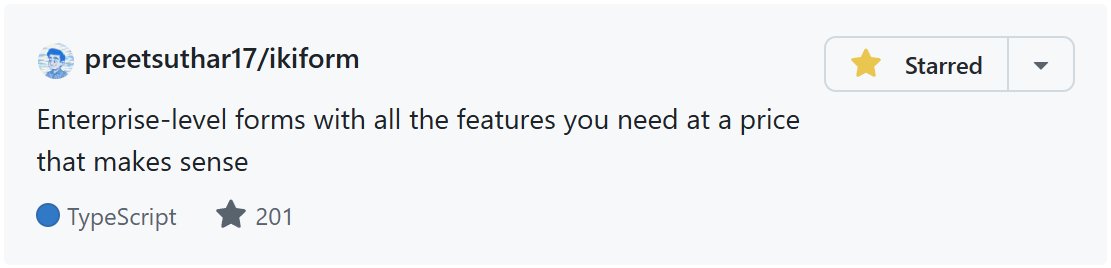 we did it!

Ikiform crossed 200 stars on <a href="/github/">GitHub</a>. Thanks y'all! 🫶