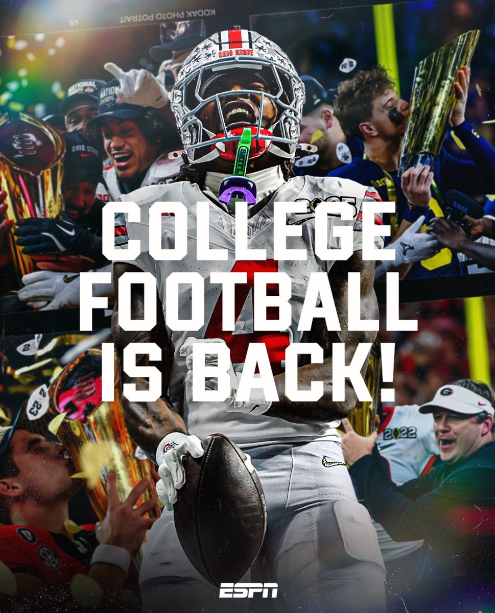 We did it!!! College football is back 🏈

Time to kick back and enjoy the 5 games on today- which one are you most looking forward to???