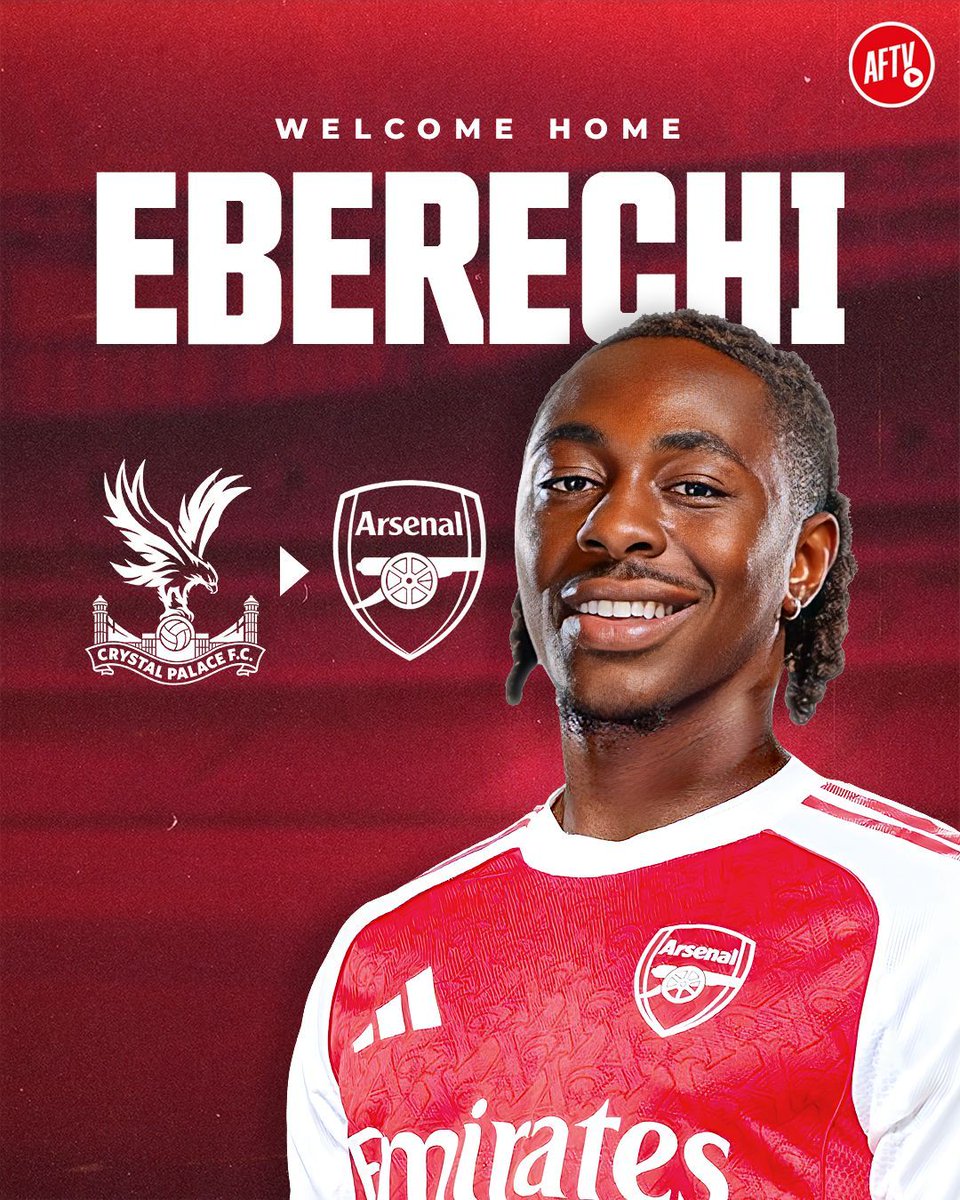🚨 𝐎𝐅𝐅𝐈𝐂𝐈𝐀𝐋: Welcome back home to The Arsenal, Eberechi Eze. ❤️