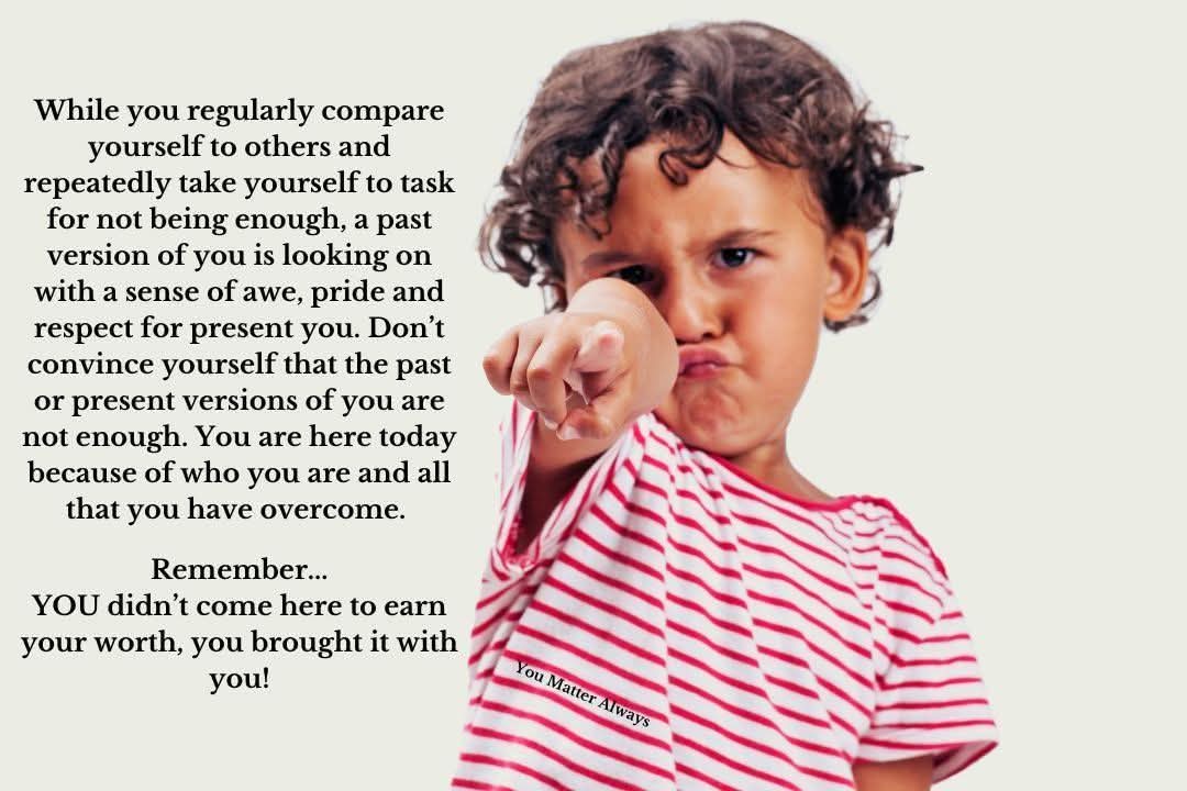 This week's #SelfWorthSaturday reminder is that you are here today because of who you are and all that you have overcome. 

You are enough. You have always been enough. You didn't come here to earn your worth, you brought it with you &amp; it's non-negotiable 💜🙏💜 #YouMatterAlways