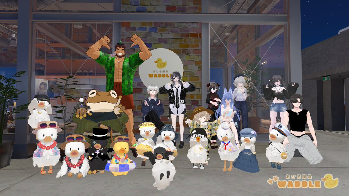 #あひる喫茶Waddle 
２回目のアヒル喫茶お邪魔させていただきました！
今回はアヒル仲間のフレンドさんと一緒に🪿
今回も楽しい方々と遊べて最高の時間でした🙌