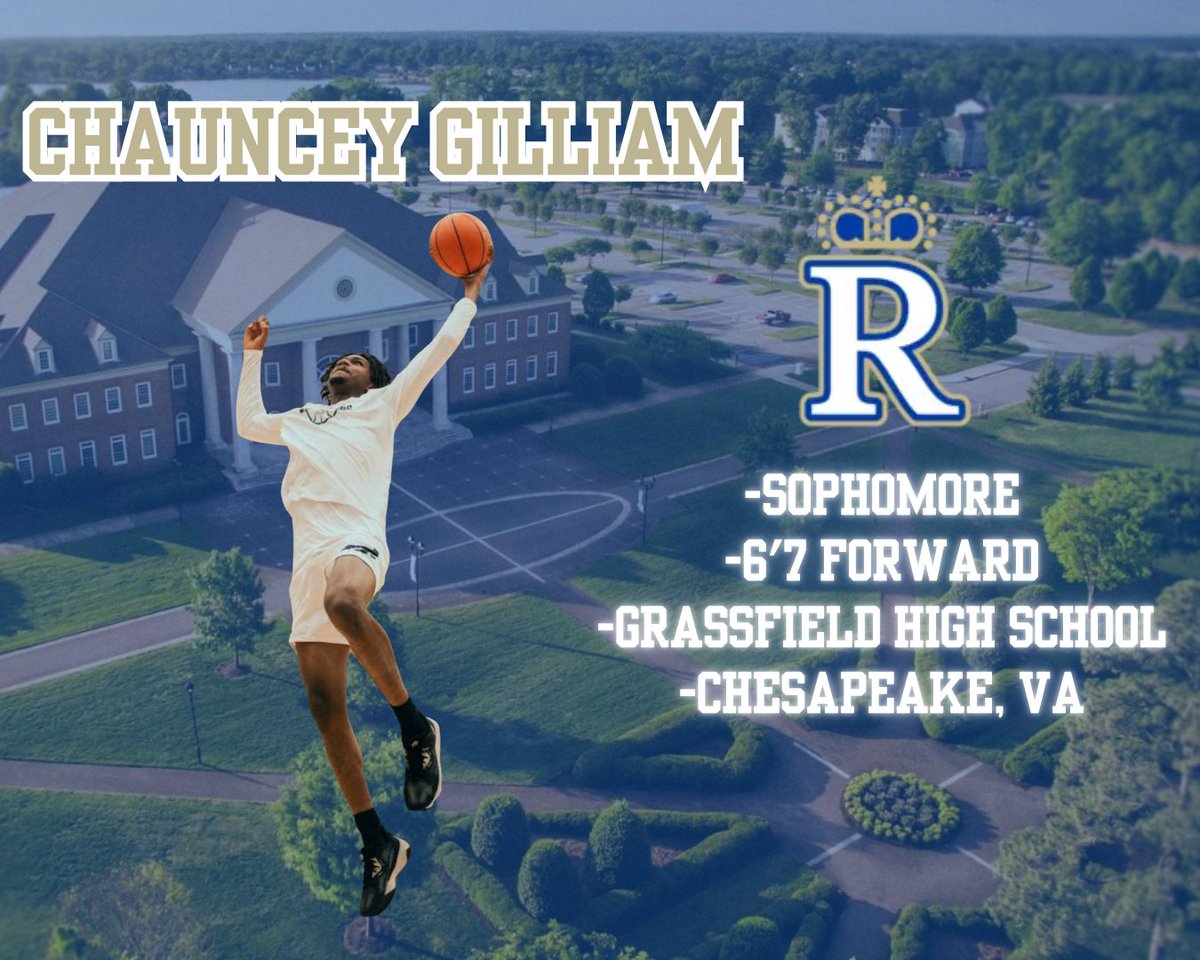 Let's Welcome incoming Sophomore Chauncey Gilliam from Grassfield High School and Virginia Peninsula Community College. Chauncey is an athletic 6'7" Forward that can impact both sides of the ball.
