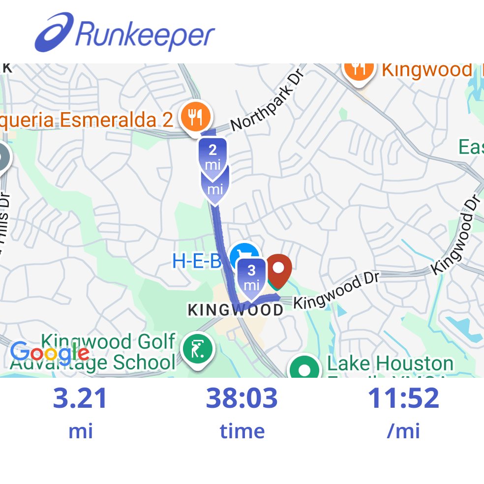 Let the running training begin! I may not have the best time yet, but I’m determined to get faster and conquer longer distances!#run #jog #Runkeeper #Runners  #HoustonRun #fitdad #saturdaymorning #Training #letsgo 💪🏾💪🏾💪🏾
 <a href="/fit_leaders/">FitLeaders</a>
<a href="/HoustonMarathon/">Houston Marathon</a>
<a href="/runkeeper_log/">RunKeeper</a>