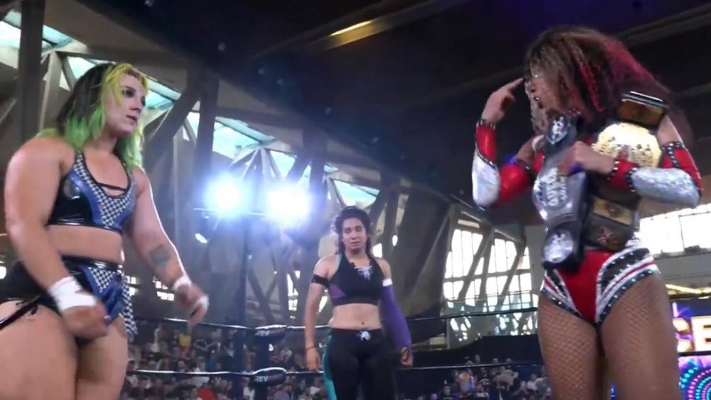 Dani Luna wrestling WWE , TNA &amp; AEW girls she’s the real forbidden door