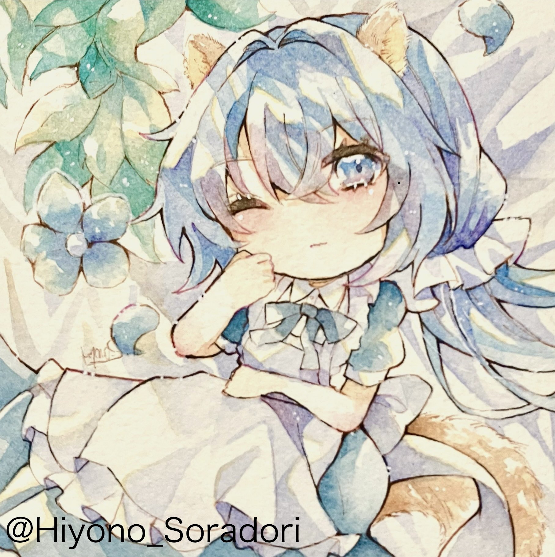 イラスト 青と白 空鳥ひよの＠8/19〜24 CHIKAPPART 青の余韻 on X: 