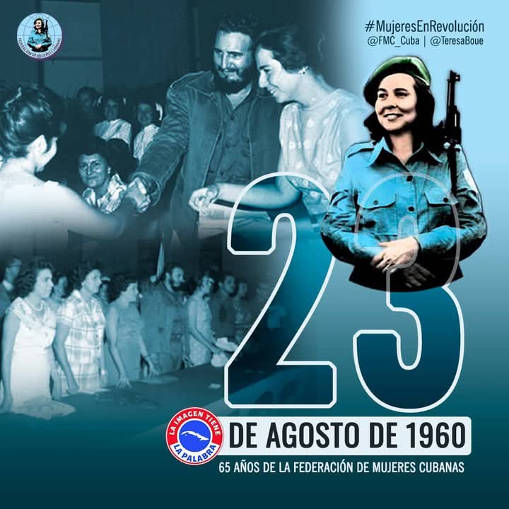 Que llegue nuestra felicitación a todas las mujeres cubanas por el 65 aniversario de la fundación de la FMC 
#CubaViveEnSuHistoría 
#fmc 
#emrohc