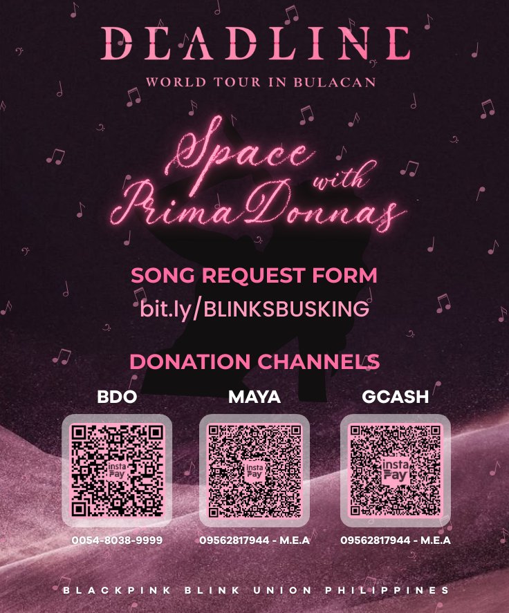 sunnysunlisa's tweet photo. 🎤 SPACE WITH PRIMA DONNAS BUSKING EVENT 🎶
💋 BLINKs, we are coming back tomorrow for another busking kay don't miss the chance to hear our talented singers together with our guest performers 👀👩🎤
⤷ https://t.co/jBWpuuYGfD
📅 When: August 24 at 8:00 PM
📍Where: X Space
RATES:
4 USD/200 PHP for FULL SONG
3 USD/150 PHP for HALF SONG
1 USD/50 PHP for SHOUT OUT
HOST: @BBU_Philippines
CO-HOST: @sunnysunlisa @_whitecanary
SUNDAY PRIMA DONNAS:
@idkzraw, @westkanluran_, @userkrei, @akaneiro13_, @R0SIEPREMACY, @naurpastaa_
‼️note: you can make a request later using the tags with proof of donation 😉
PRIMA DONNAS BUSKING
#SWPDBUSKING
#BLACKPINK_DEADLINE
#DEADLINE_IN_BULACAN
#BLACKPINK @BLACKPINK
