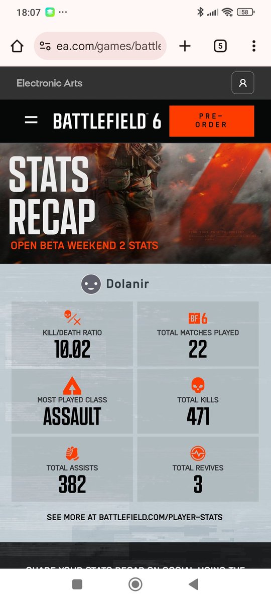 UTerdo's tweet image. #bf6stats