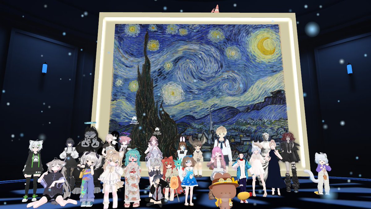 #アート好き集会 
そしてもう一つアート好き集会にもお邪魔しました！
今回はゴッホ会！🌻
ワールド作者さんの絵やワールドの解説を聞きながら絵を見るという貴重な時間でした！
ゴッホはまだ生で見たことないからいつか本物見に行きたいね～