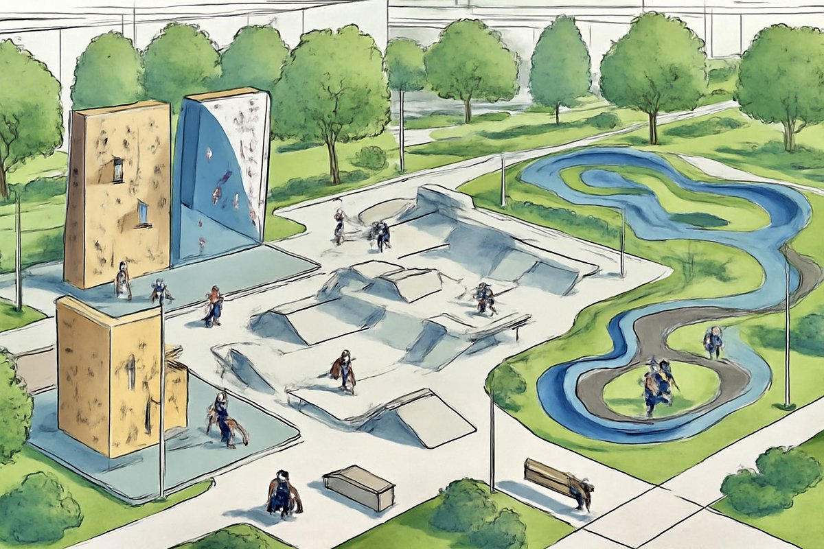 GiampGrasso's tweet photo. A Nesima nasce il nuovo spazio polivalente outdoor finanziato PNRR!
• Skatepark 1.436 m2; PumpTrack 528 m2; ParetiArrampicata (lead, speed, boulder). Un progetto sostenibile, accessibile e innovativo. Da area degradata a polo sportivo! @CataniaToday 
#SportOutdoor #PNRR #catania https://t.co/foxXgk2Io7