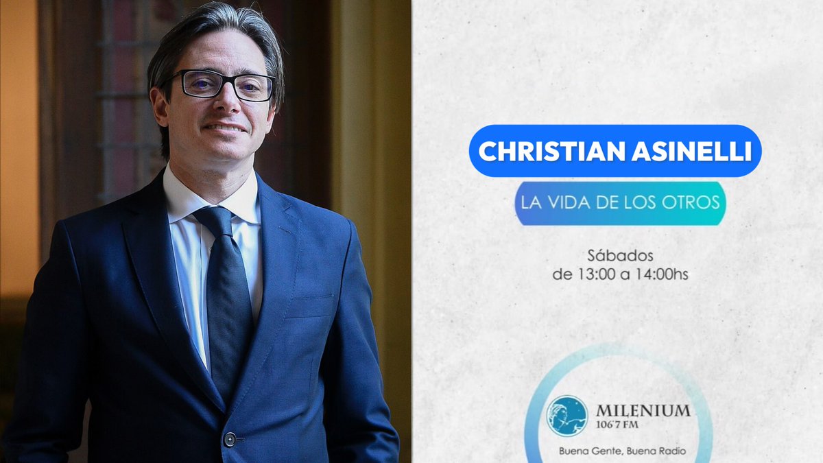 Monica Gutierrez (@monigps) on Twitter photo Hoy en #LaVidaDeLosOtros voy a estar hablando con Christian Asinelli (Doctor en Ciencia Política / Autor del libro “Claves para el desarrollo de América Latina y el Caribe”)
A las 13 hs por <a href="/fmmilenium/">FM Milenium 106.7</a> <a href="/chrisasinelli/">Christian Asinelli</a> Hoy en #LaVidaDeLosOtros voy a estar hablando con Christian Asinelli (Doctor en Ciencia Política / Autor del libro “Claves para el desarrollo de América Latina y el Caribe”)
A las 13 hs por <a href="/fmmilenium/">FM Milenium 106.7</a> <a href="/chrisasinelli/">Christian Asinelli</a>