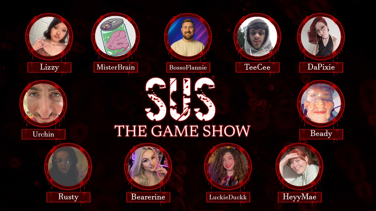 🕵️‍♂️SUS: THE GAME SHOW🕵️‍♂️
11 players. 2 killers. Can you spot the lies before it’s too late?👀

📅WHEN: TONIGHT
⏳TIME: 8PM (BST)
🔗WHERE: twitch.tv/susthegameshow