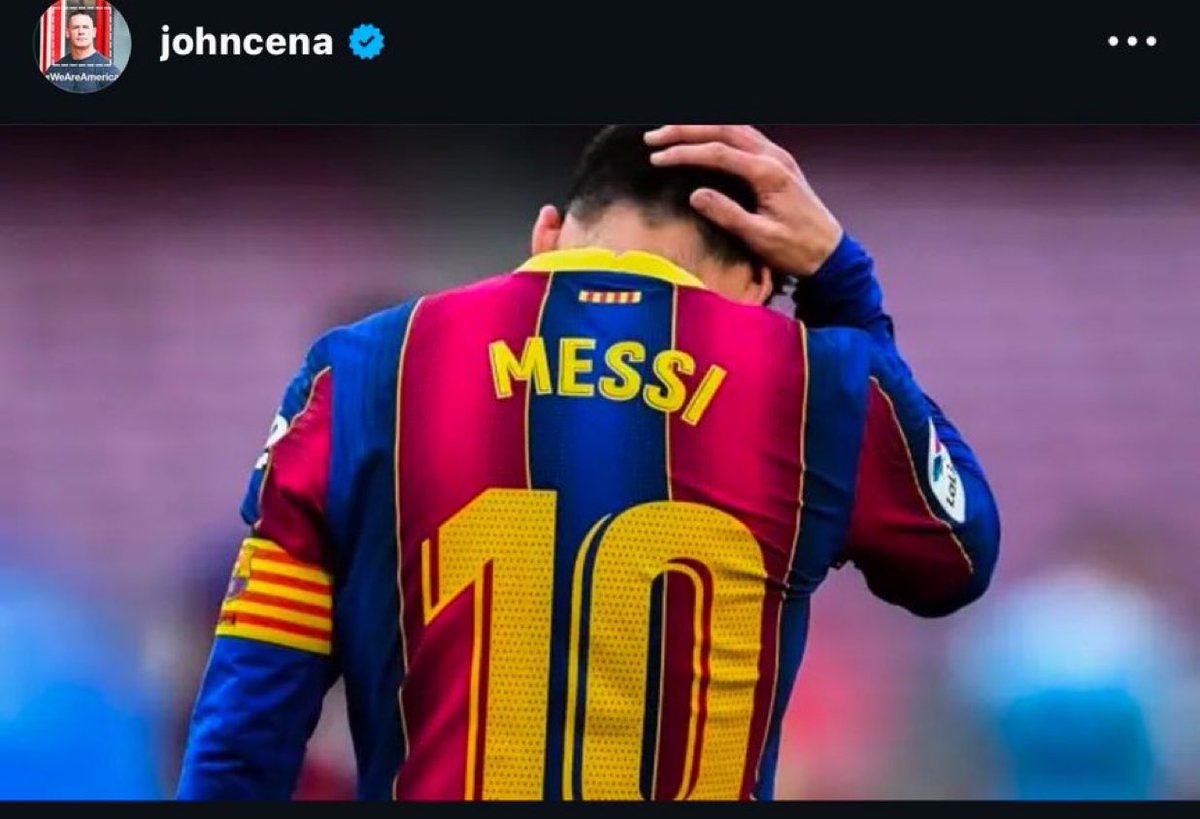 John Cena is a Lionel Messi fan. 🐐 recognizes 🐐