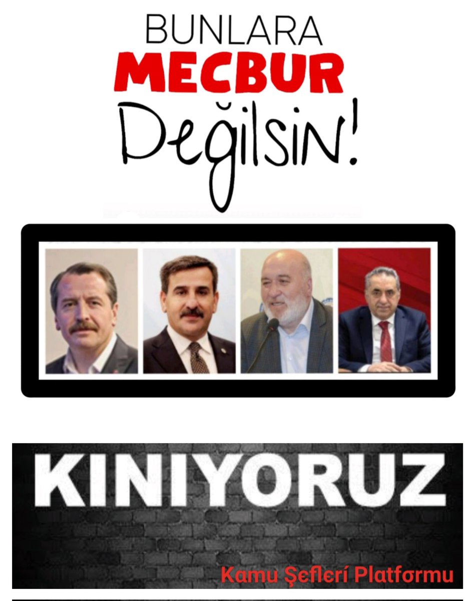 Önce birini sonra diğerini sonra herkesi satarlar!
O yüzden #EmekliMemur satılırken, emekliliğini düşünüp sessiz kalmayacaktın #memur kardeşim. Koşa koşa gidip <a href="/MemurSenKonf/">Memur-Sen</a> veya <a href="/kamusen/">Kamu-Sen</a> üyesi olmayacaktın. Boşuna bu çaban #MemuruSattınız diye 7/24 yazsan, sesini duyan