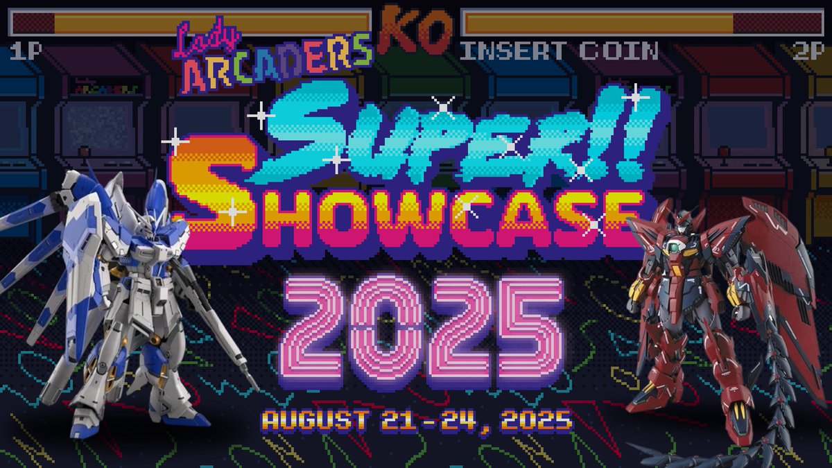 Day 3 of #LASS2025 starts now!!

We're starting off with a special treat with Sanjan starting a #Gundam model kit build! But which will it be: the Real Grade RX-93-V2 or Master Grade Epyon??

Tune in now to find out! twitch.tv/ladyarcaders 🤖
