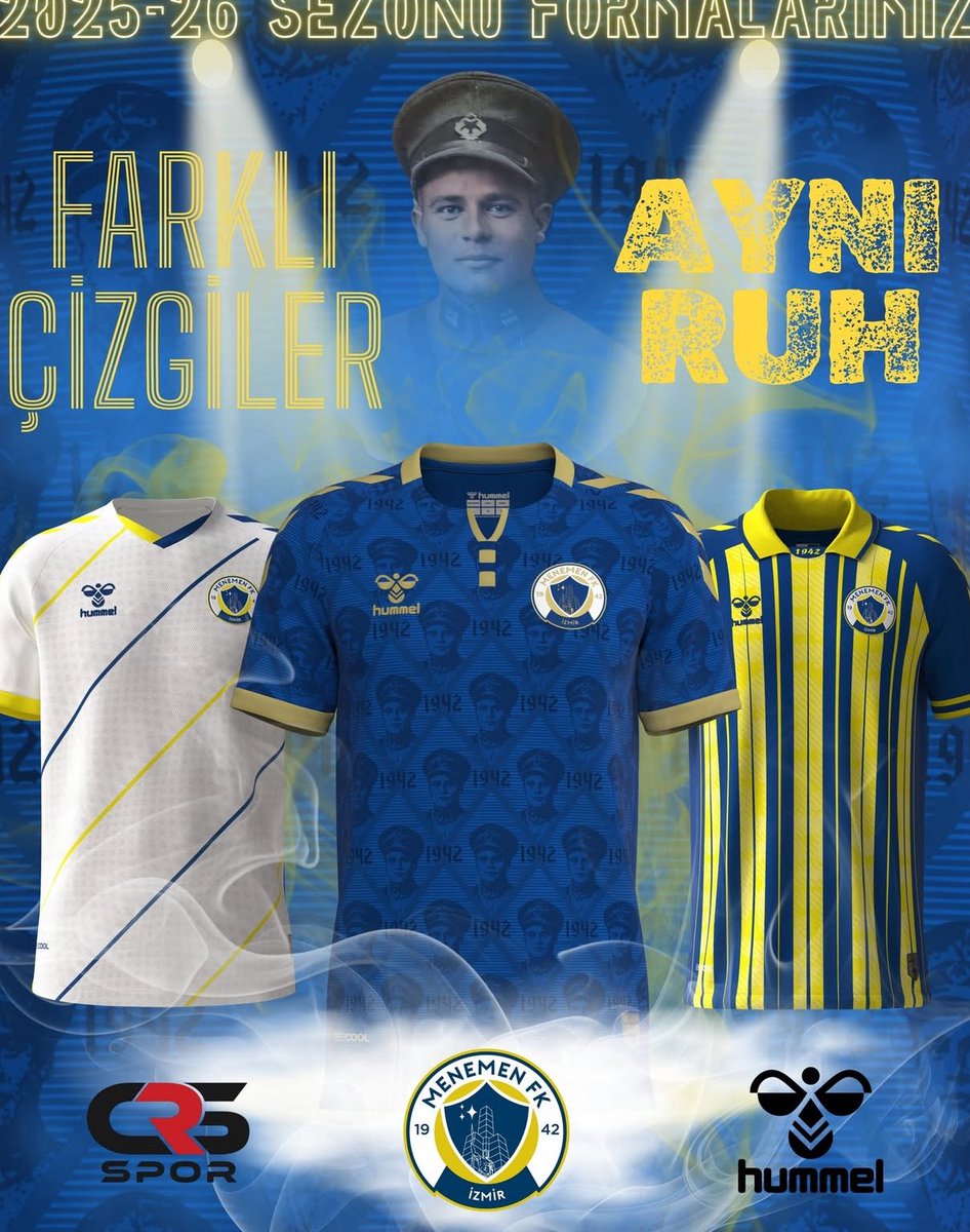 Menemenspor'un yeni sezonda giyeceği "Şehit Mustafa Fehmi Kubilay" forması.