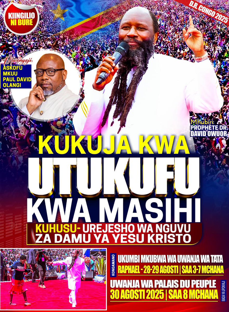 #Haggai2EndRevival is coming to DRC Congo to prepare her for the coming of the Messiah.