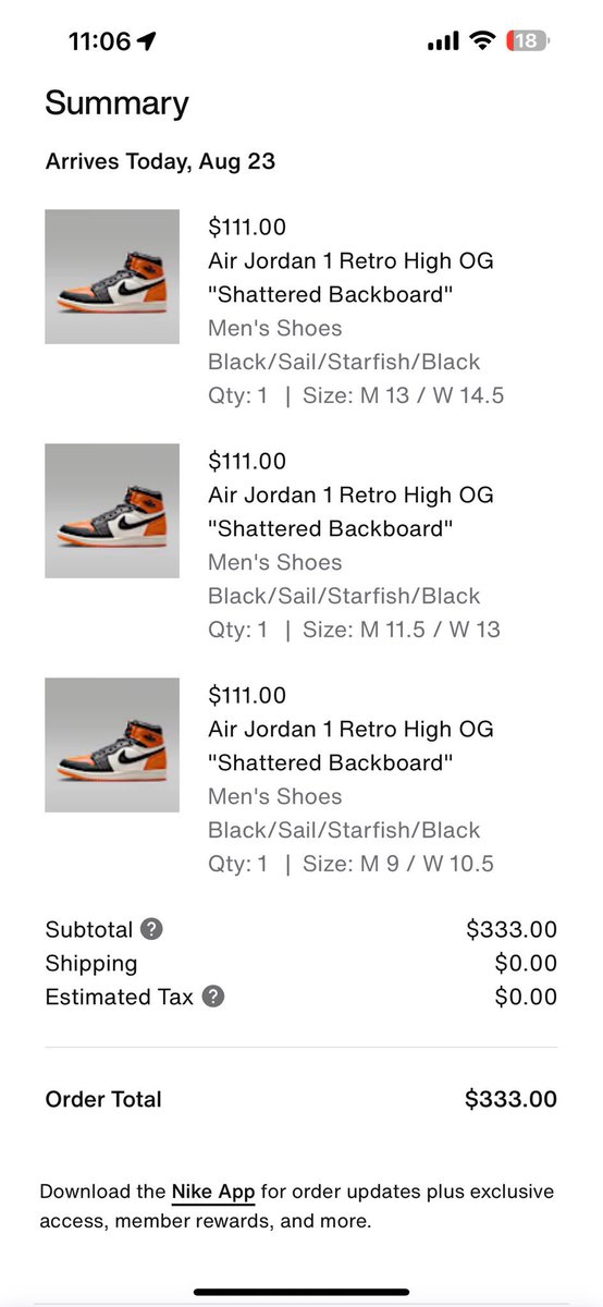 KicksFinder's tweet photo. Air Jordan 1's truly are dead 📉💀🤦‍♂️ https://t.co/0ntOu0qkNy