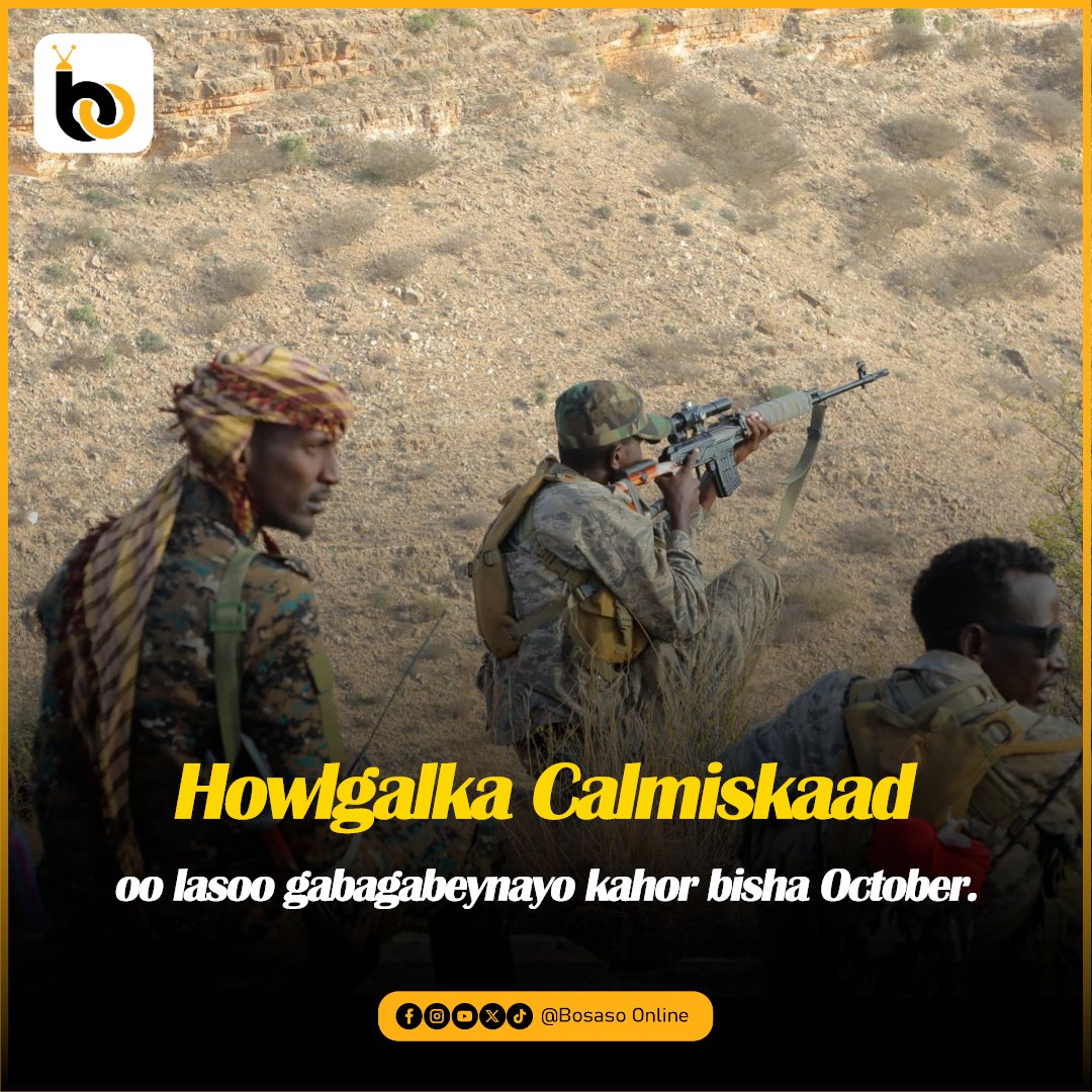 bosasonline1's tweet photo. Ciidamada Puntland oo soo gabagabeynaya Howlgalka Calmiskaad, kahor bisha October
https://t.co/OGCfhlygYa https://t.co/PWOaY4o93a